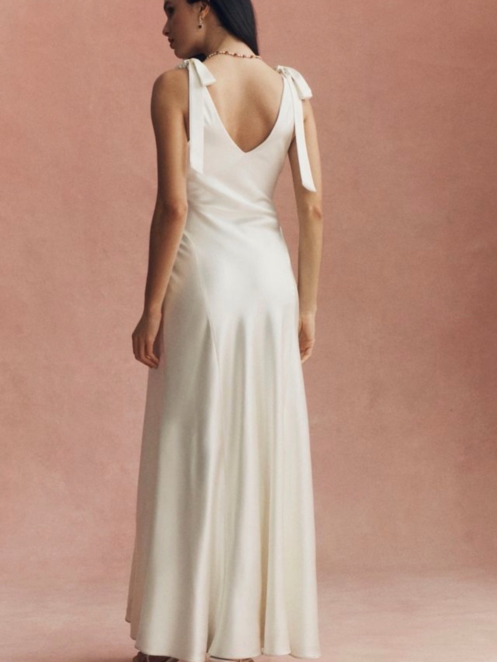 NWT NEW Reformation Pernille Silk Dress Ivory Bridal Wedding Gown Siz L - Picture 3 of 5